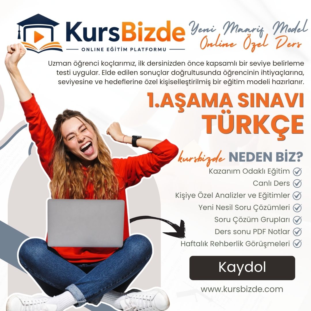 1.Aşama Sınavı Maarif Model Türkçe-Online-Özel-Ders-Kursbizde